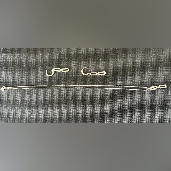 Silver Necklace and Earring Set - Picture 2 of 3